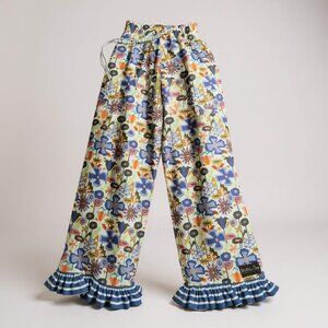 Matilda Jane Floral Ruffled Bell Cuff Pull on Whimsical Pants or Sleep Ladies XS